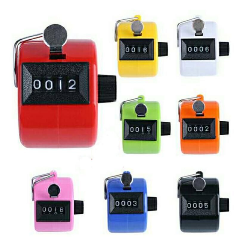 2021 Counter 4 Digit Number Counters Plastic Shell Hand Held Finger Display Manual Counting