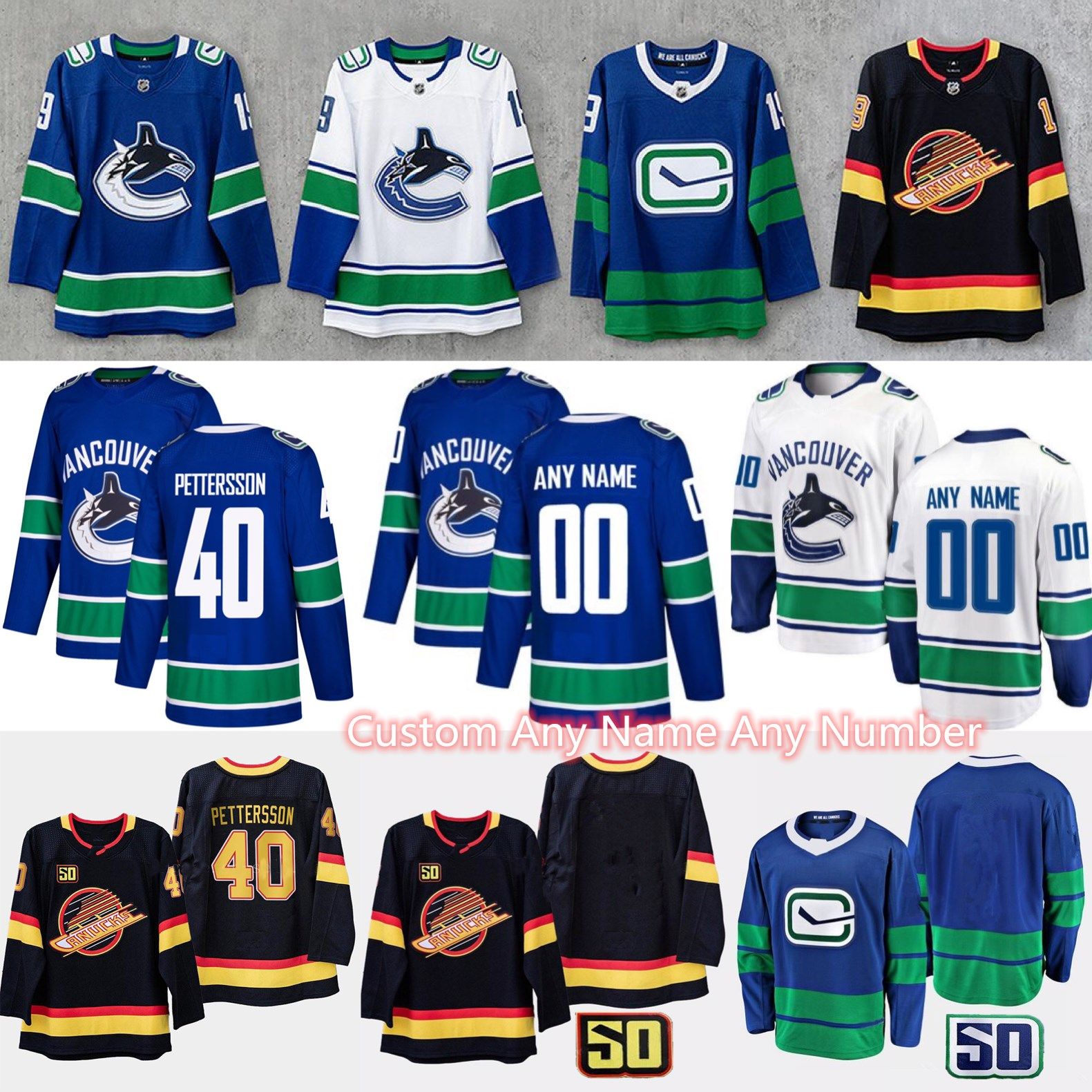 vancouver canucks custom jersey