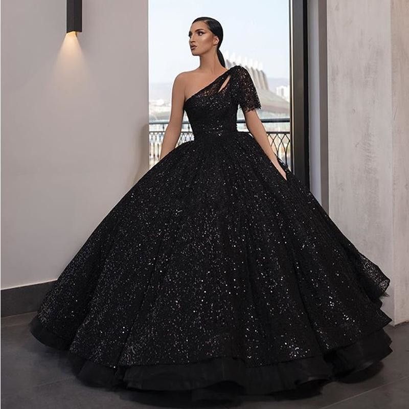 Shoulder Ball Gown Prom Dresses 