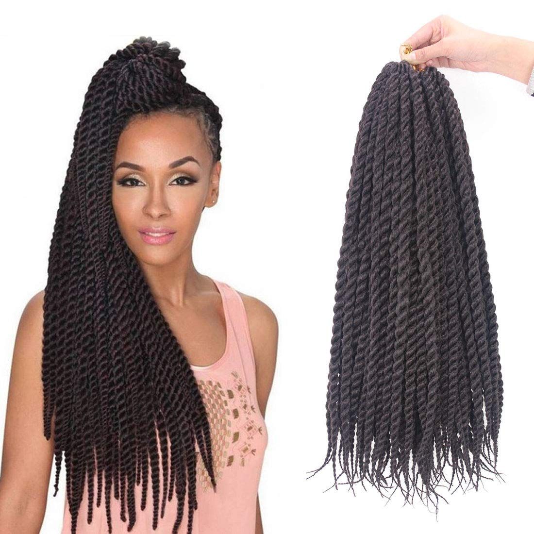 2020 18 Inch Senegalese Twist Crochet Hair Synthetic Braiding Hair