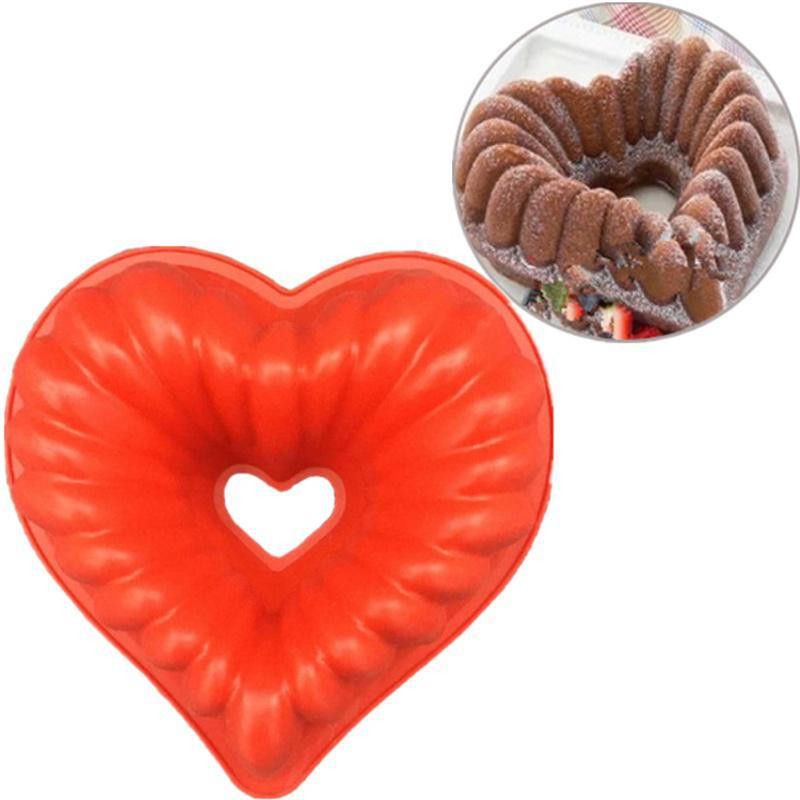 2020 Love Heart Shape Cake Mold Silicone Heart Shaped Baking Mould Heart Mousse Bread Mould