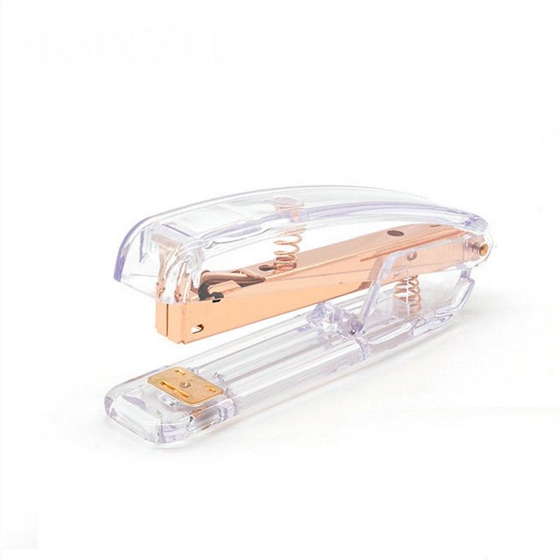 2020 Candy Color Stapler Transparent Acrylic Stapler Office School