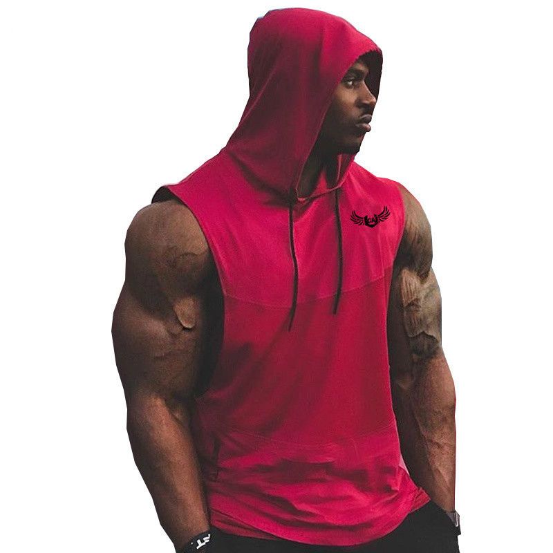 cotton sleeveless hoodie