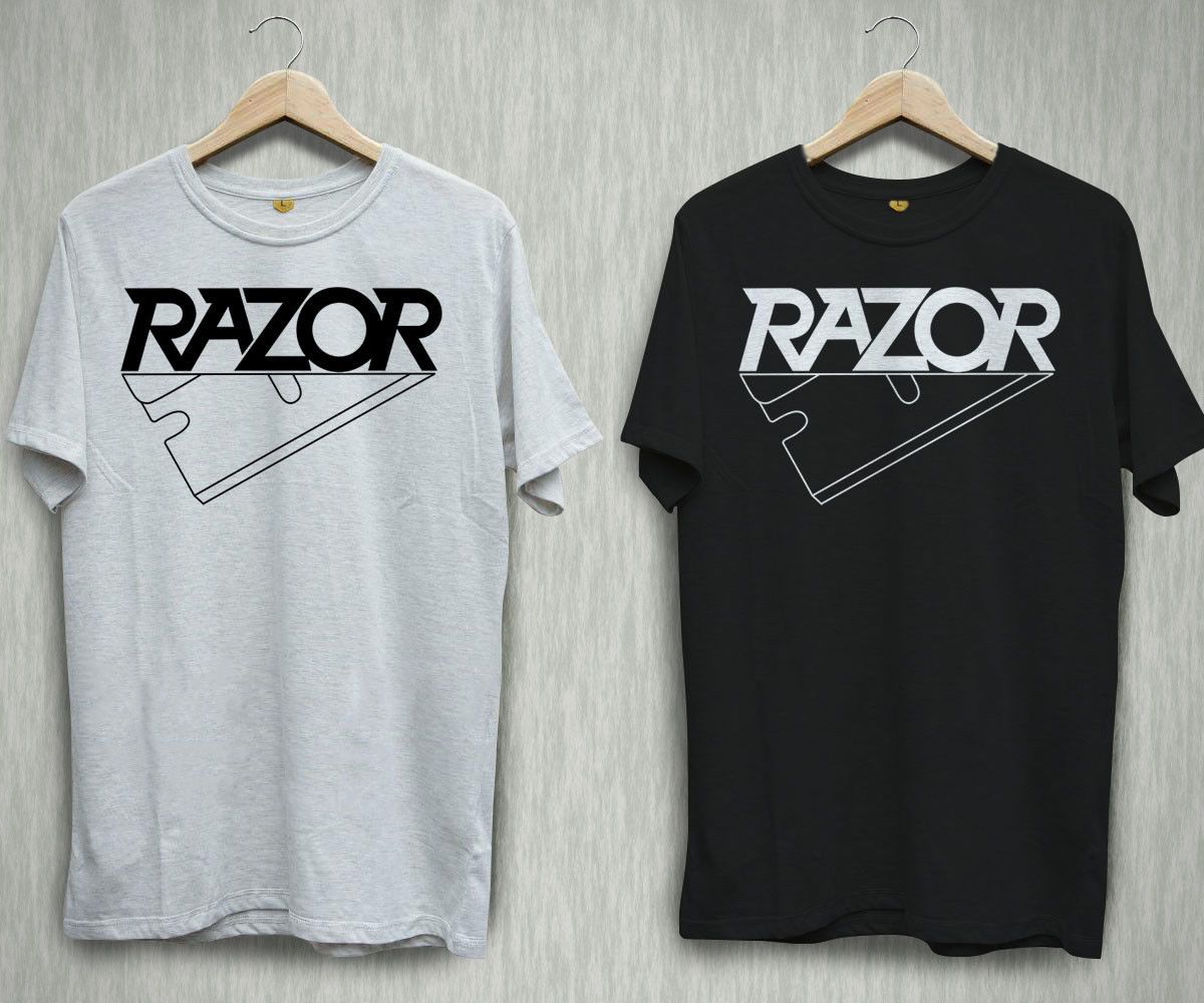 RAZOR New Thrash Speed Metal Band Logo Black White T Shirt Shirts