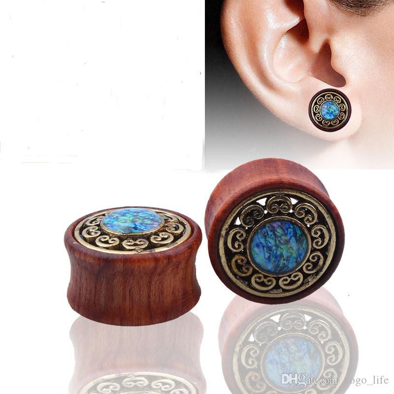Lotus Ear Expansor Earles tapones Túneles Camilla Medidores Joyería Tribal Cuerpo y oro Lotus Ear Expansor Earles tapones Túneles Camilla Medidores Joyería Tribal Cuerpo y oro