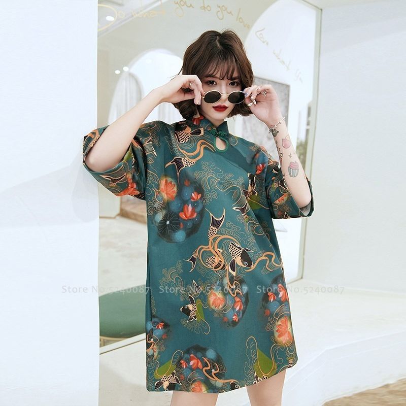 Compra Ropa Étnica China Tradicional Mejora Cheongsam Sexy Elegant Formal  Hanfu Vestido Mujer Moda Qipao Falda Corta Danza Rendimiento COS Barato |  Entrega Rápida Y Calidad | Es.Dhgate