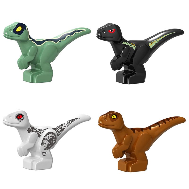 4 pièces de différents dinosaures