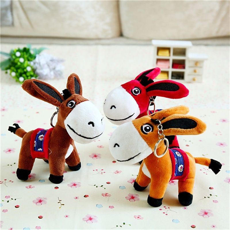 small stuffed donkey