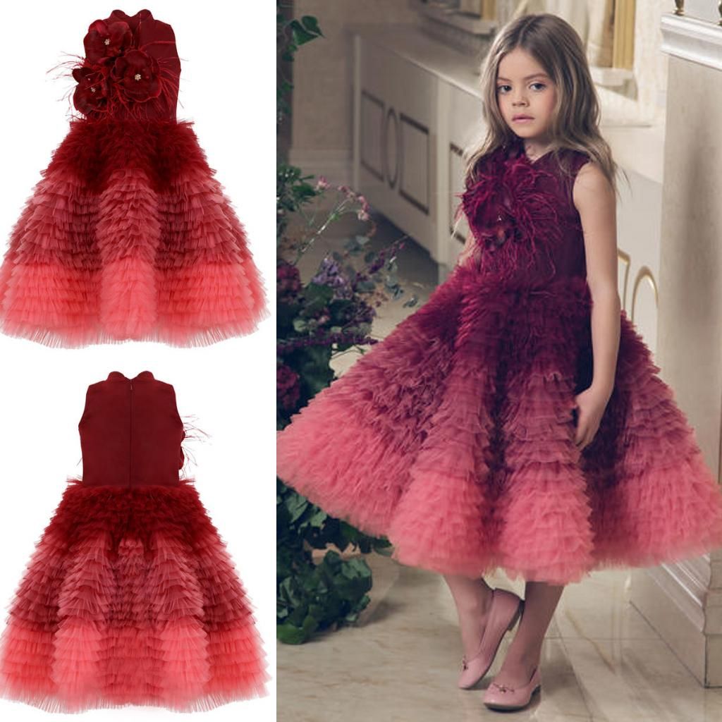 orange flower girl dresses wedding