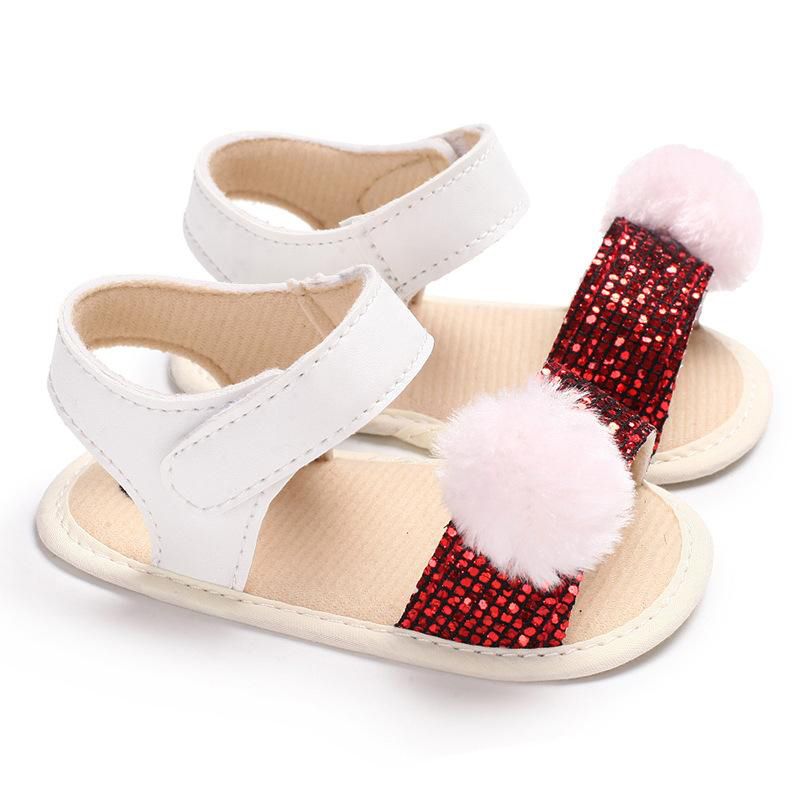 baby girl fur sandals