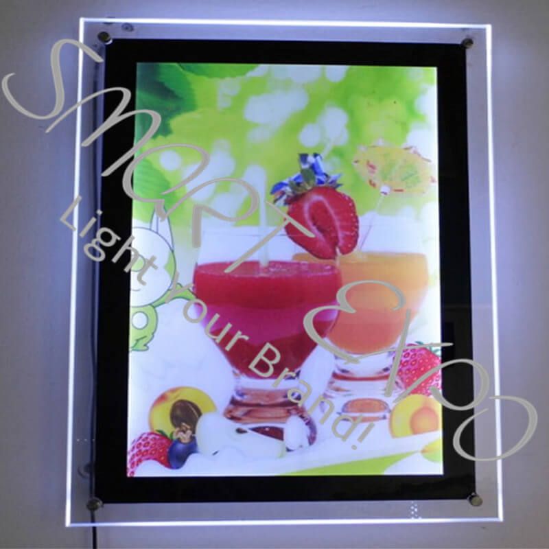 2020 60*80cm Retail Store Poster Display Panel With Acrylic Panel LED