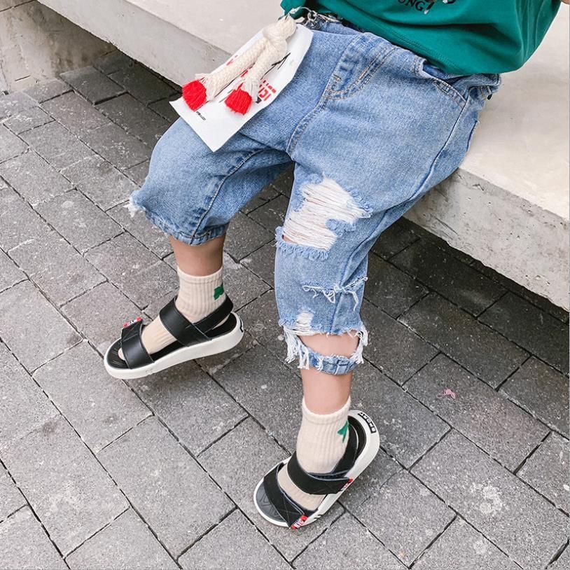 Acquistare Ragazzi Denim La Metà Dei Bambini Dei Pantaloni Del Foro  Allentati Pantaloni Dei Jeans Di Estate Di Nuovo Allentati I Neonati  Bambini Vita Elastica Pants 2 12y Ws554 Economico | Consegna