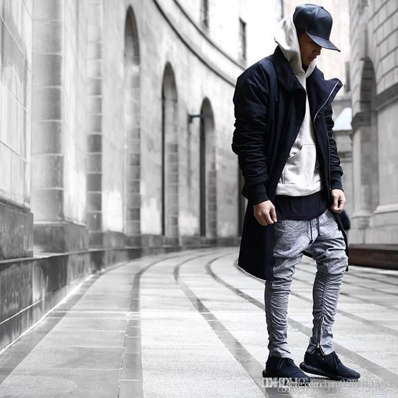 Compra Moda Moda Hombre Pantalones Delgados Pantalones De Skate Flaco  Cremallera Joggers Ocasionales De Los Hombres Swag De Hip Hop Pantalones  Barato | Entrega Rápida Y Calidad | Es.Dhgate