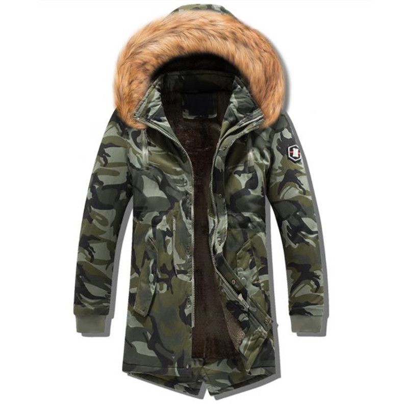 Compra Patrón De Camuflaje Para Hombre Cazadora Diseñador Gruesa Chaqueta  De Invierno Cálido Informal Vida Ejército Larga Para Hombre Abrigos Barato  | Entrega Rápida Y Calidad | Es.Dhgate