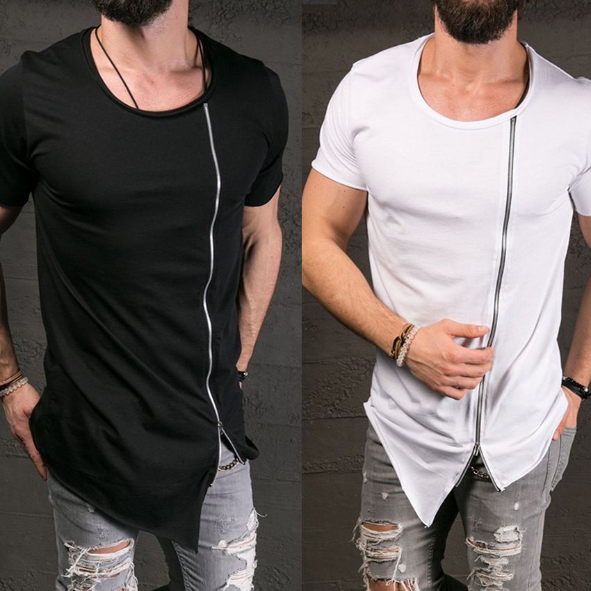 shirt with zipper in middle