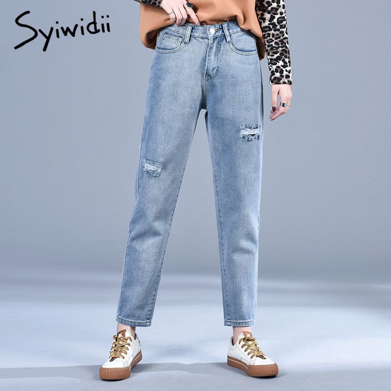 Compra Pantalones Vaqueros Boyfriend Rotos De Cintura Alta Para Mujeres  Mamá Jeans Estilo Callejero Moda Coreana Streetwear Bleached 2019  Dripshipping Denim Barato | Entrega Rápida Y Calidad | Es.Dhgate