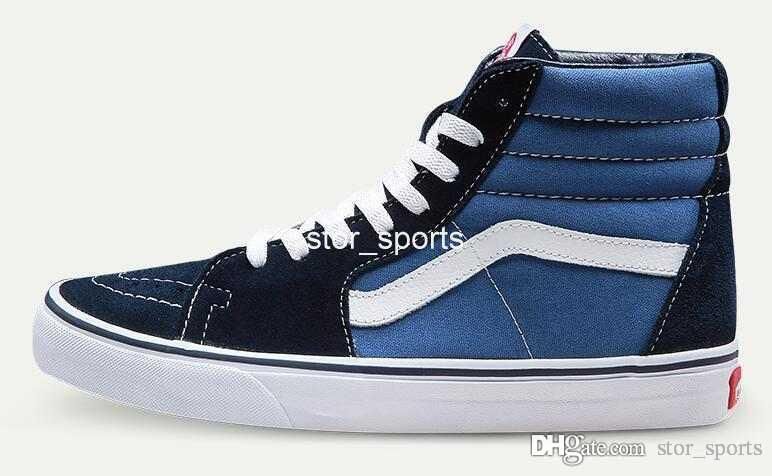 vans old skool high tops blue