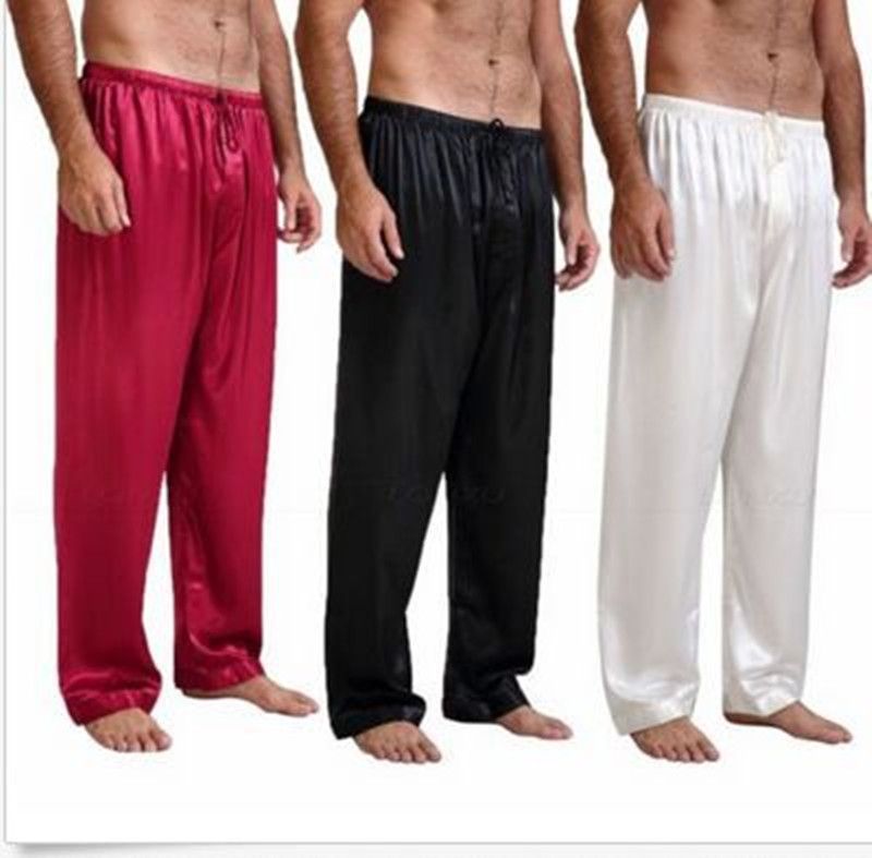 Laamei Mens Faux Silk Satin Pajamas 