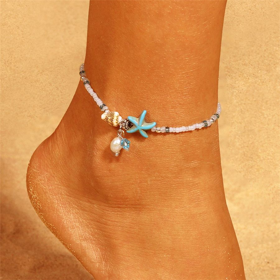 Boho Vintage Fashion Elegant Anklet Foot Turquoise Shell Ankle Barefoot Bracelet