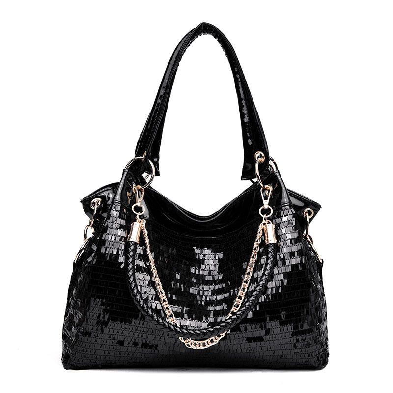 black patent leather crossbody bag