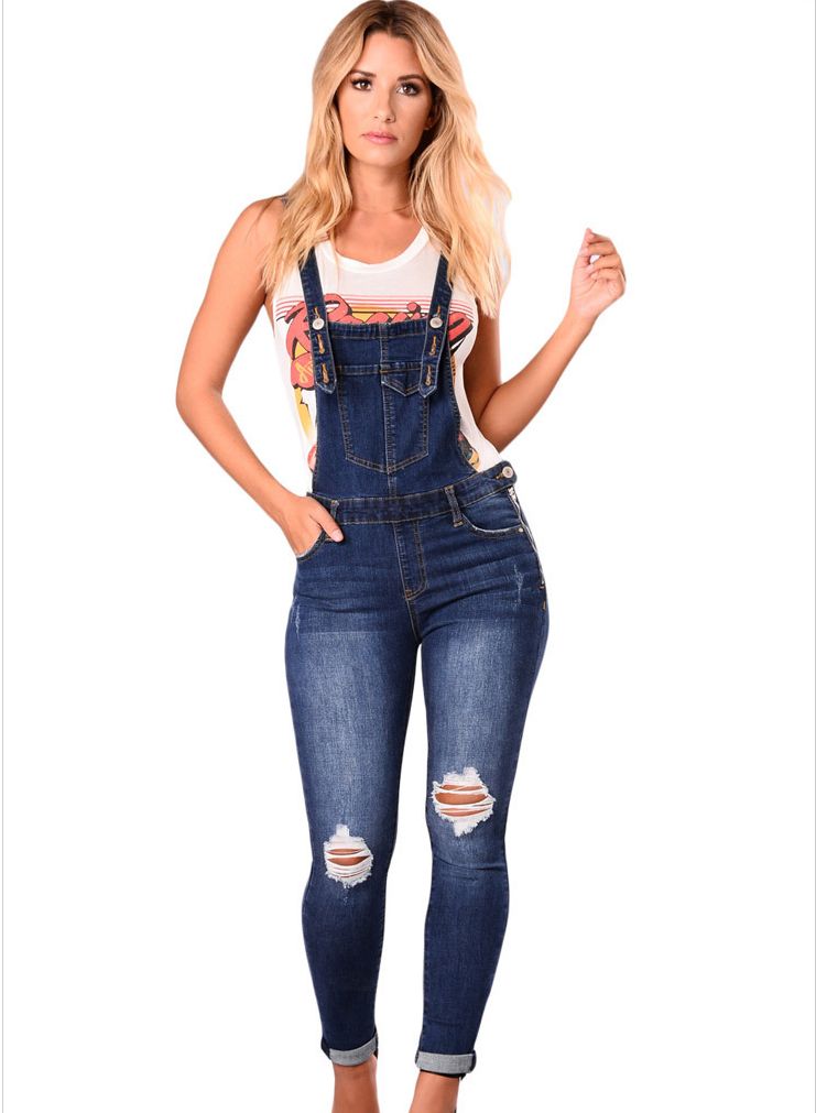 jeans with suspenders for ladies