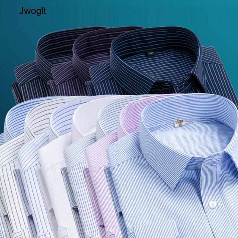 2020 New Fashion Mens Business Casual Long Sleeved Shirt Slim Fit