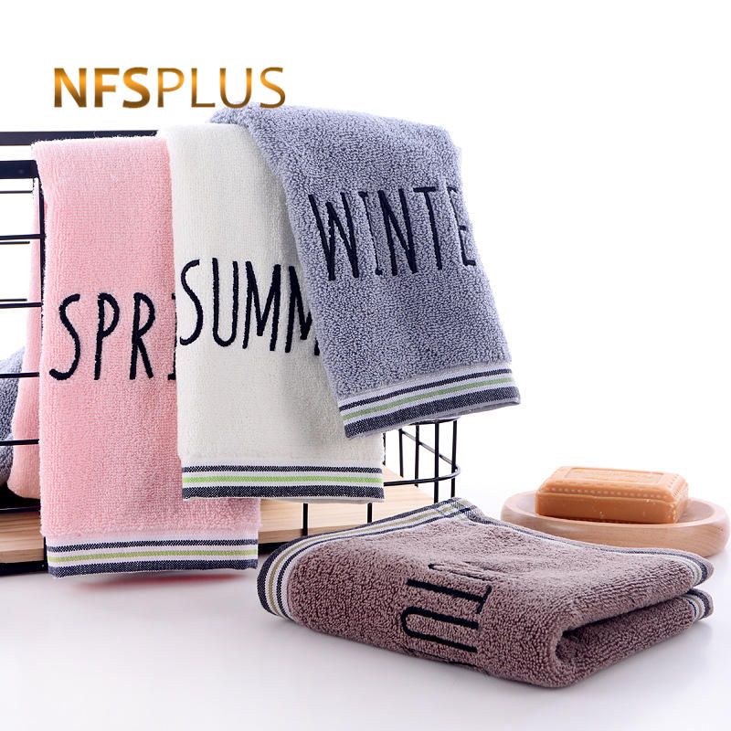 pink and white towels
