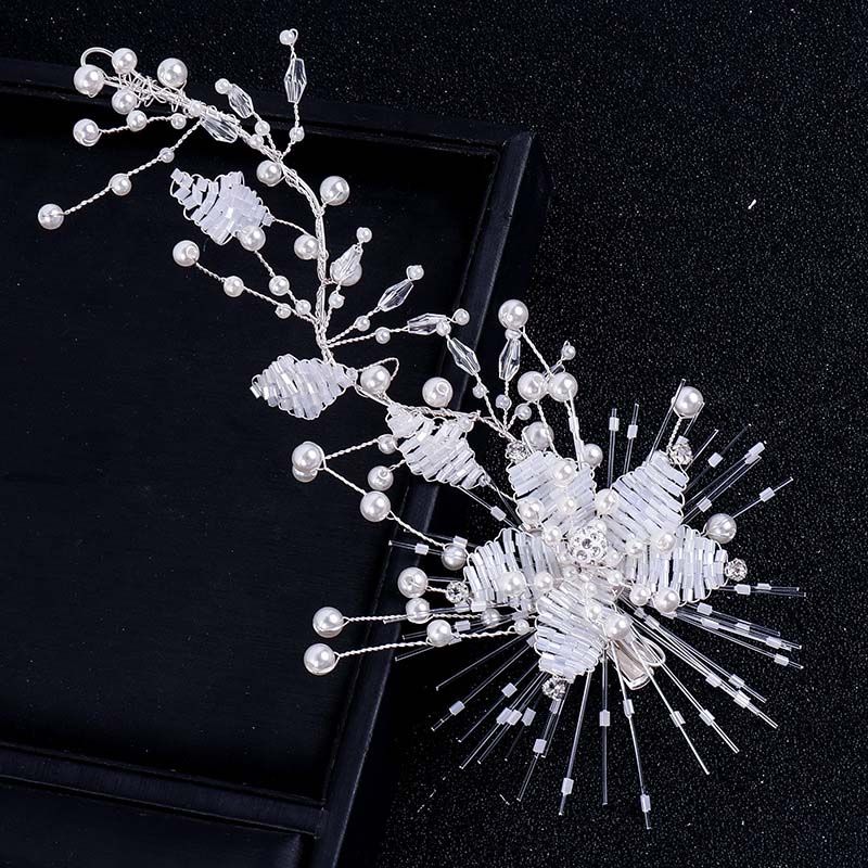 silver bridal hair comb