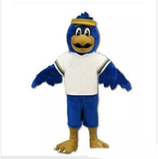Falcon Mascot Costume Adult Size Cartoon Character Eagle Bird Mascotte Mascota Outfit Suit Fancy Dress Suit Fit Kit Pet Halloween Costumes Power