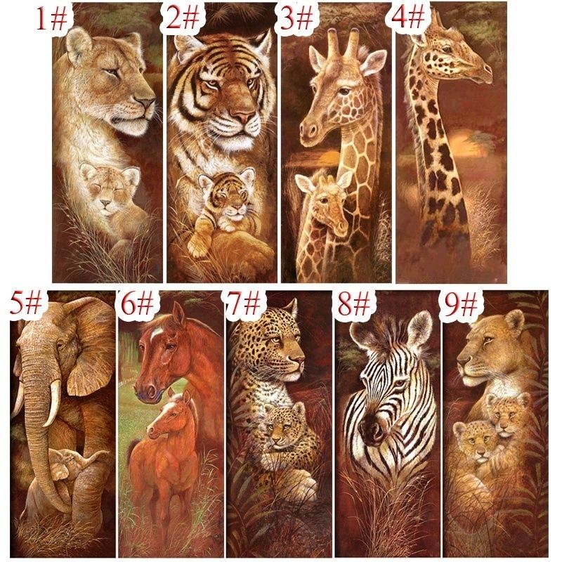 Satin Al Hayvan Kaplan Aslan Zurafa 5d Tam Elmas Nakis Boyama Diy