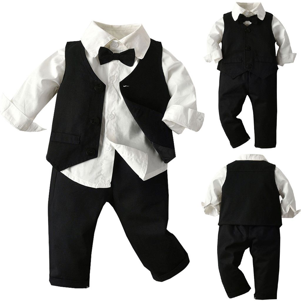 Toddler Kid Baby Boy Clothes Bowtie T Shirt Top+Pants Leggings Gentleman Outfit