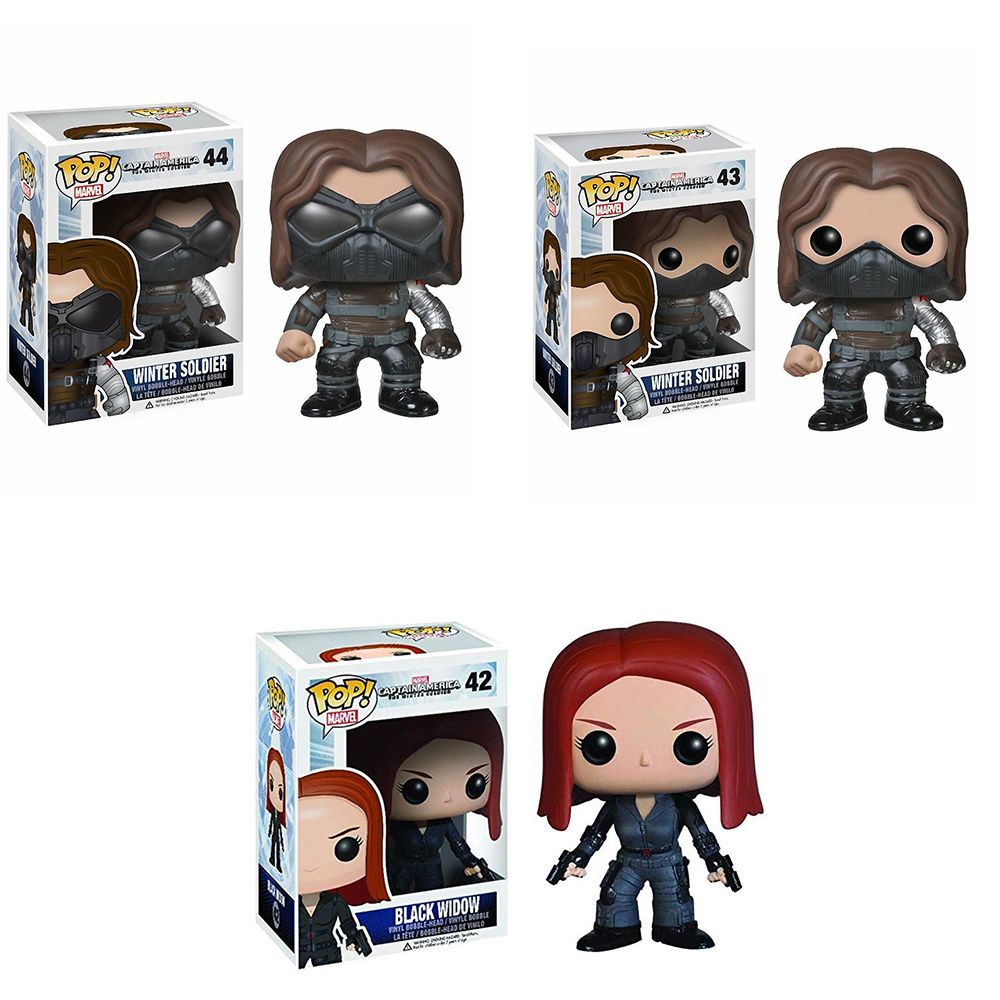 Funko POP Captain America Black-Widow WINTER SOLDAT Actionfiguren Toy For Kids
