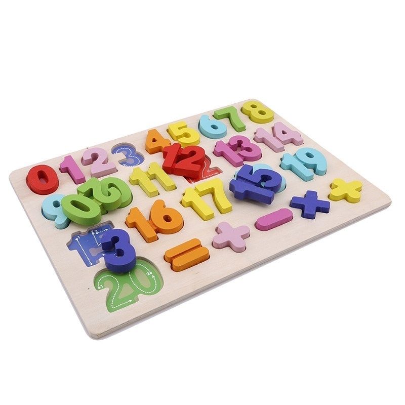 Los niños del niño de madera Alfabeto Letras y Números de Peg Puzzle de Madera de trabajo 