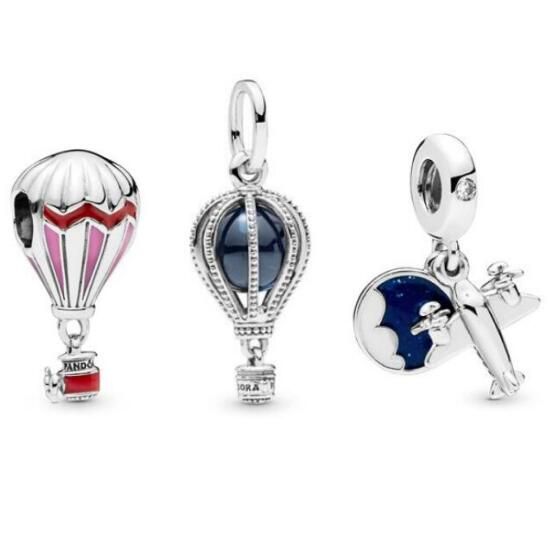 2019 new Summer Air Balloon Charm loose beads 925 sterling silver jewelry Fits for Pandora Bracelet charms Romantic and lovely wholesale