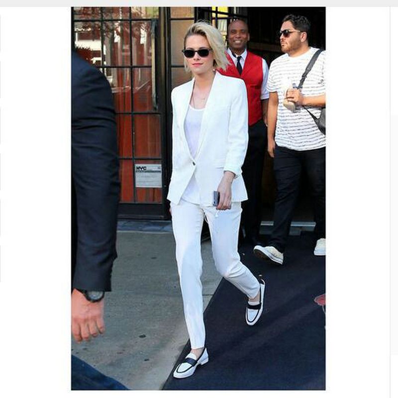 ladies white trouser suits