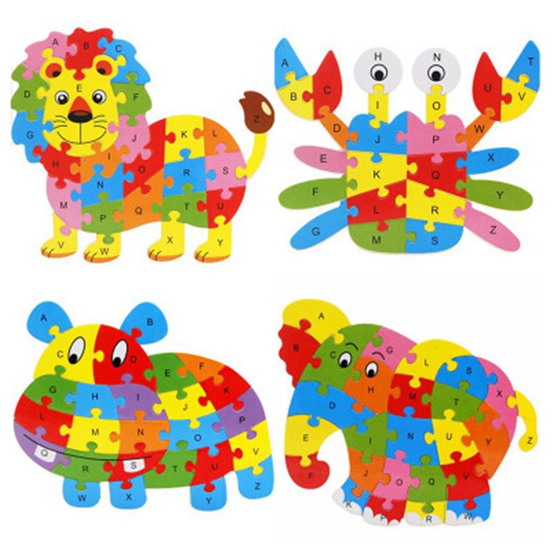 Cute Animal Alphabet Jigsaw For Children Early Childhood Education