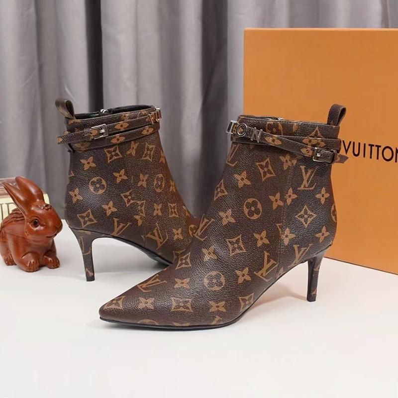Vuitton Boda de de moda LV botines diseño atractivo llamen de vuelta