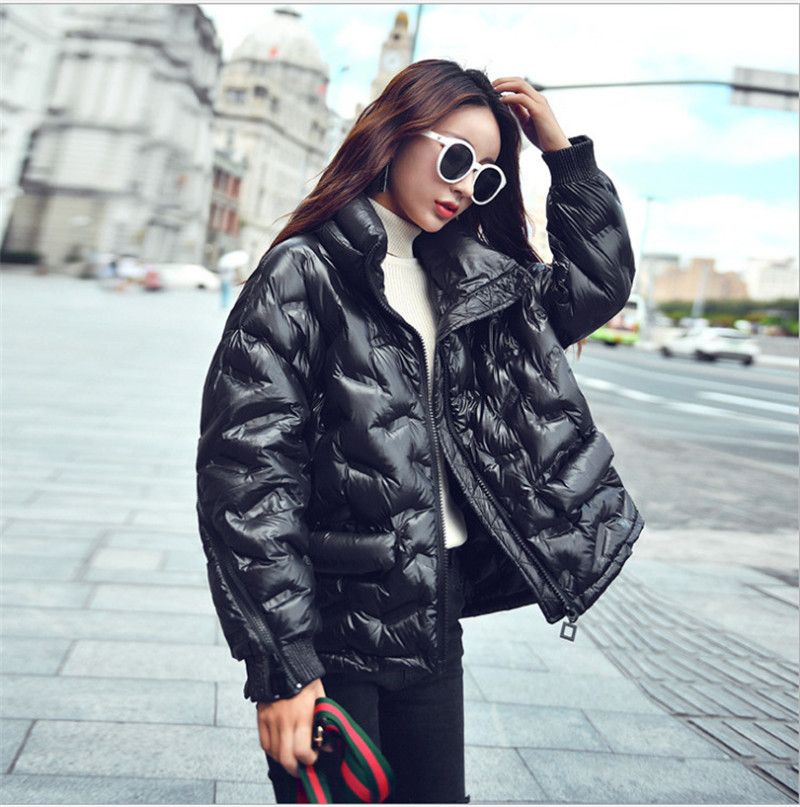 Para mujer del diseñador de moda Invierno Parkas pato blanca Mosca de la cremallera chaqueta