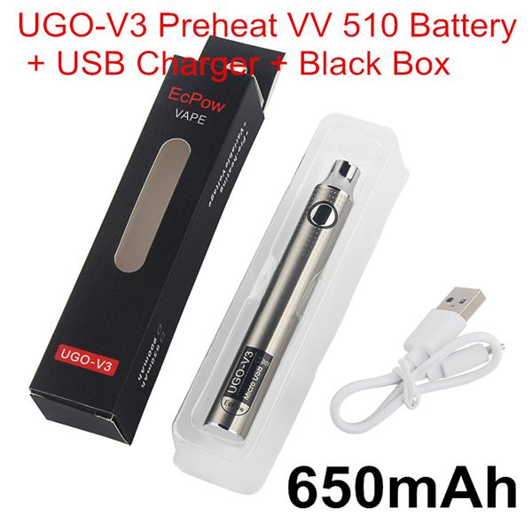 Otantik Ugo v3 ön ısıtma vv 650 mah kitleri