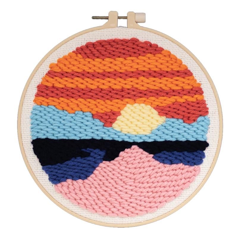 DIY Rug Hooking Kit Handcraft Woolen