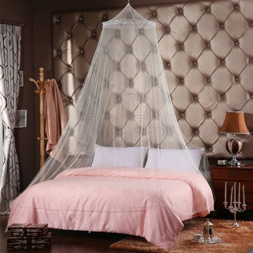 Elegante neta de mosquitos para cama doble con dosel insecto red canopy cortinas