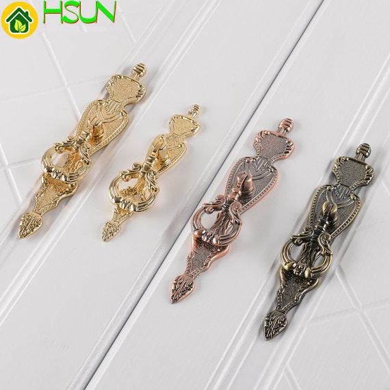 2019 Gold Red Antique Bronze Drawer Pull Drop Back Plate Cabinet