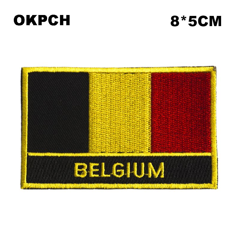Flag of Belgium Custom Iron-on Patch With Name Personalized Free
