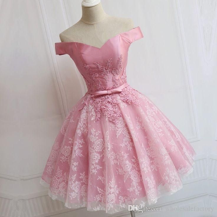 pink short prom dresses 2019