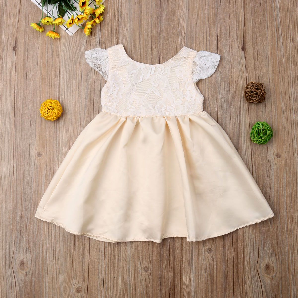 Infant Baby Girl Birthday Wedding Pageant Party Princess Lace Tutu Flower Dress