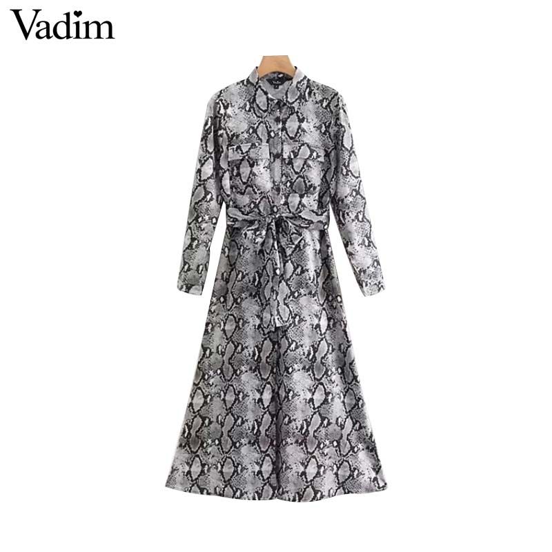 snake print midi shirt dress