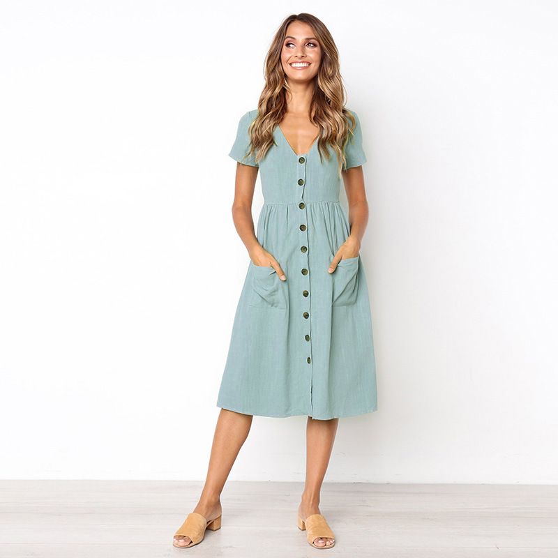 vestidos midi casual