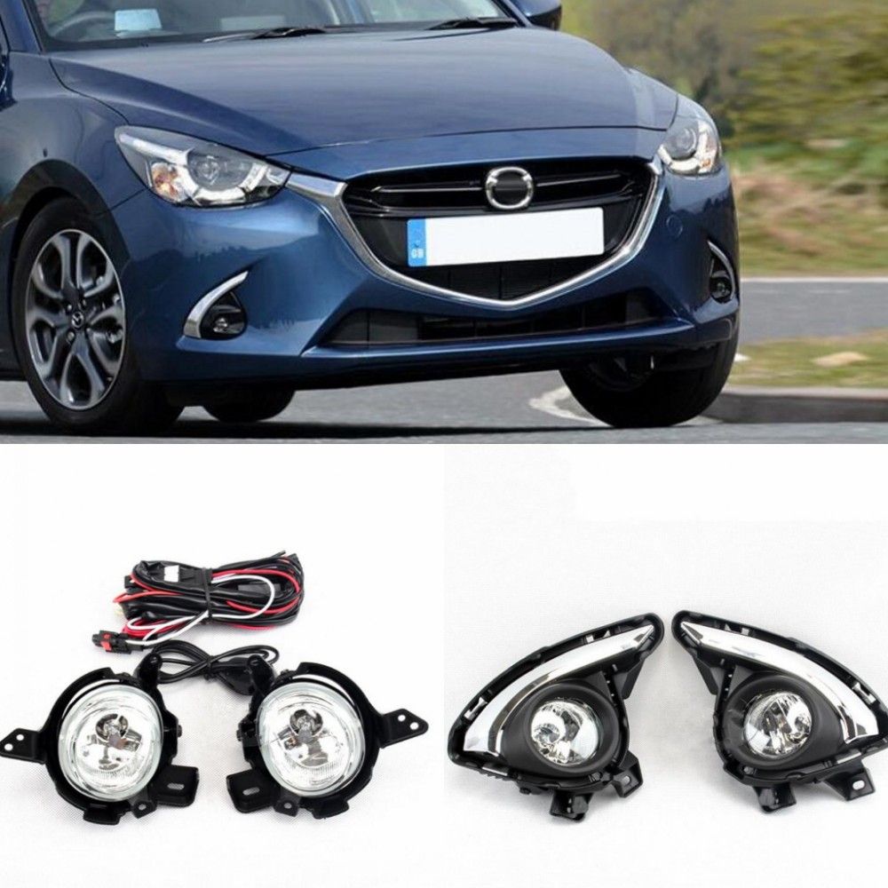 Car OEM Style Directly Replacement Fog Lamp Lights For Mazda 2 2015