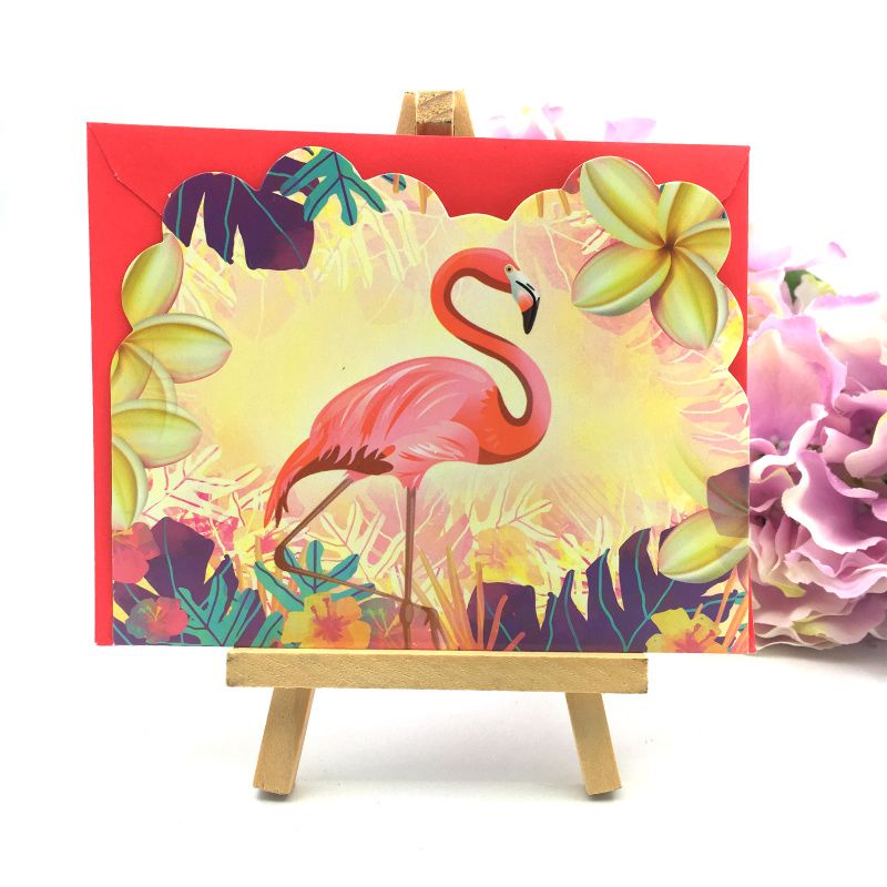 Flamingo Design Cards Envelopes Flamingo Invitation Card For Kids Happy Birthday Party Supply Card For Birthday Card Greeting From Yueji 23 64 Dhgate Com