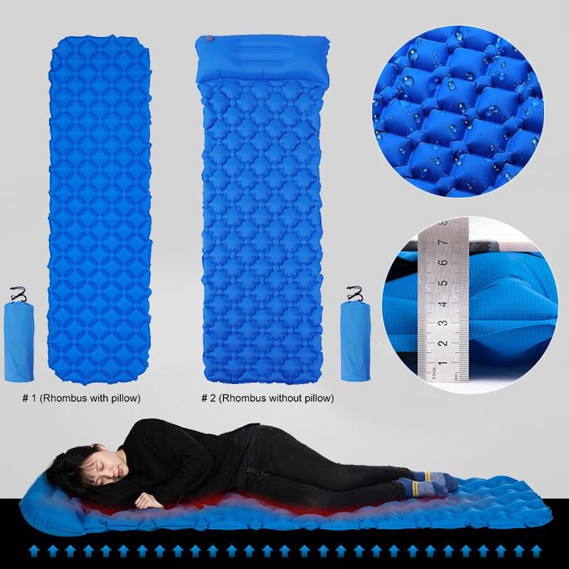 blue camping mat